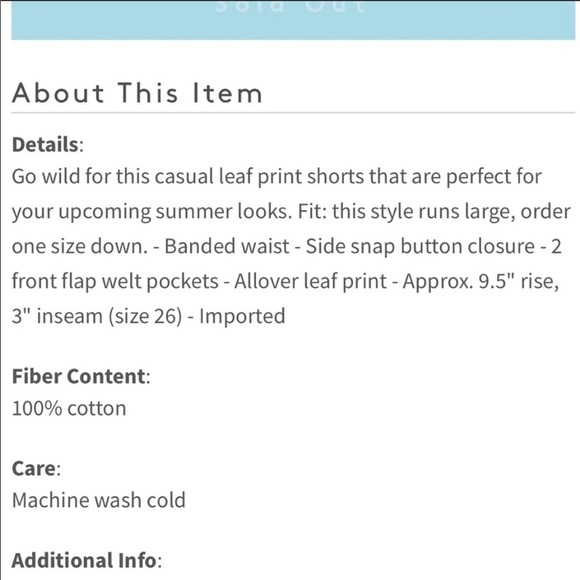 NWT We The Free Palm Shorts 24 - Picture 4 of 12